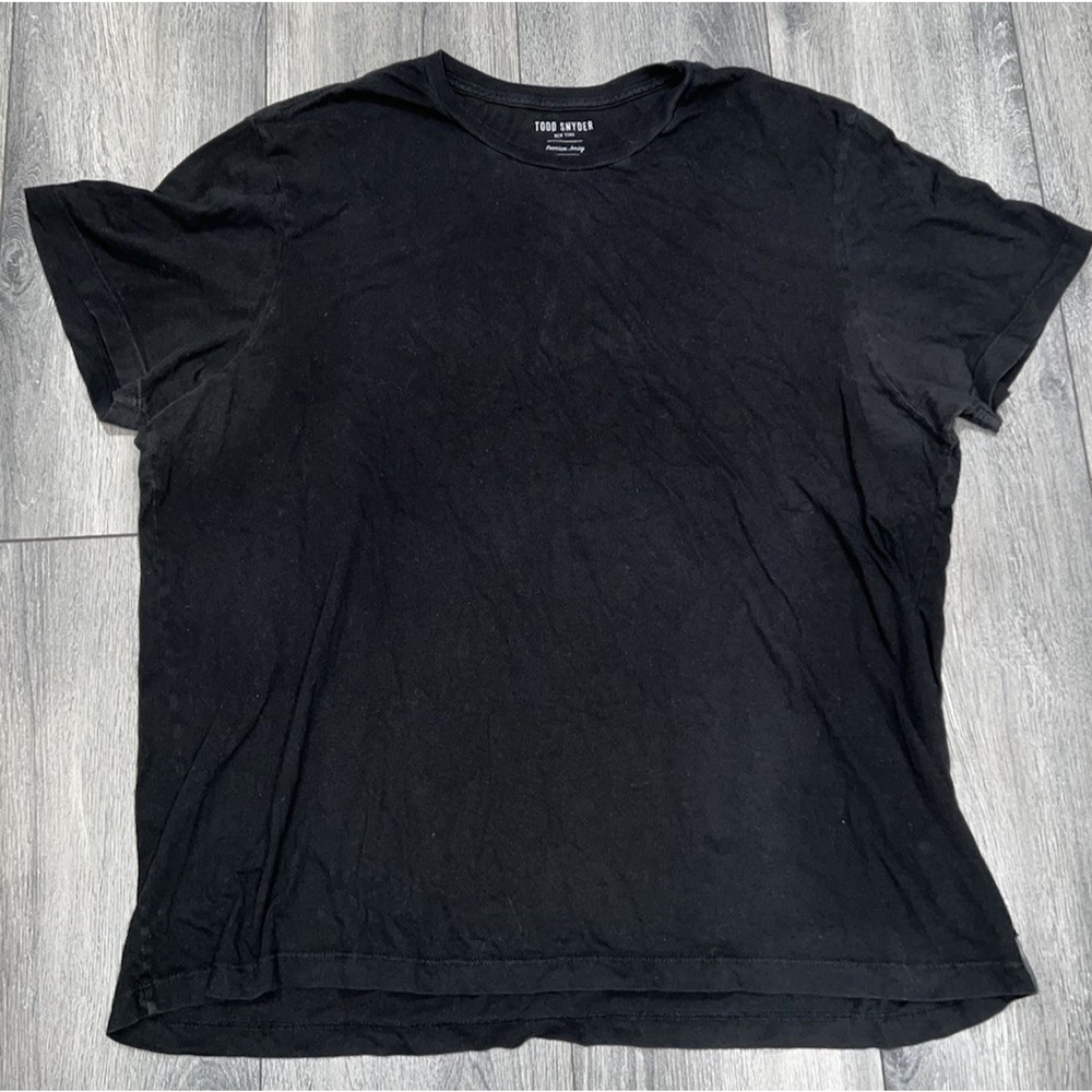 Todd Snyder Champion Cotton Men's Basic Tee T-shirt Black XXL A006405